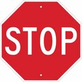 Brady Stop Sign, 18" W, 18" H, English, Aluminum, Red, White 113280